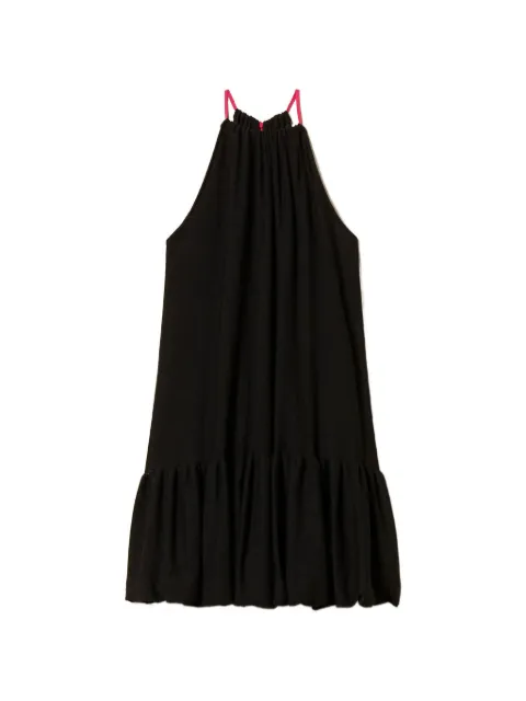 TWINSET x Myfo halterneck ruffled mini dress Black 261AQ3012