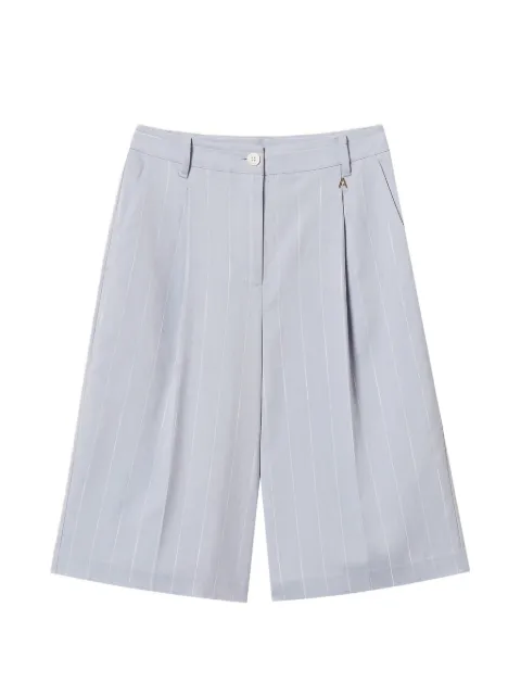 TWINSET pinstripe Bermuda shorts with pockets Blue 261AP2173