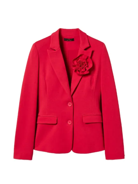 TWINSET blazer with floral brooch Red 261AP2147