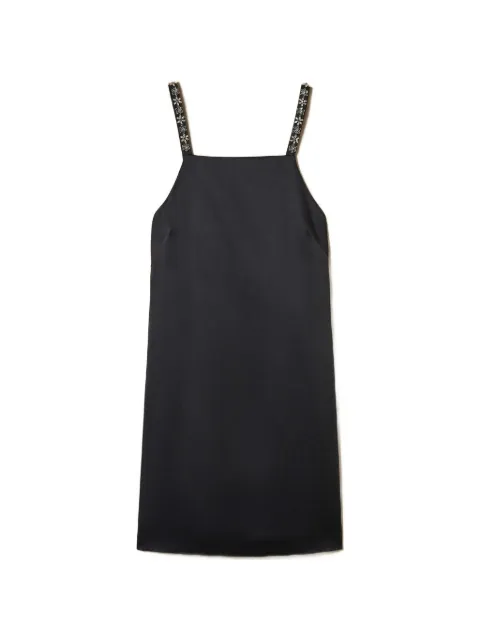 TWINSET rhinestone-embellished satin dress Black 261TP2411