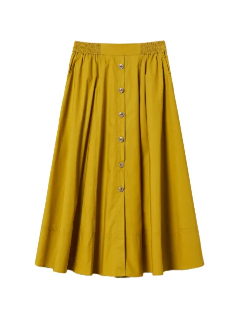 TWINSET long poplin skirt with buttons Yellow 261TT2235