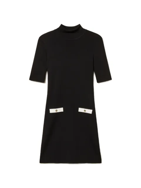 TWINSET short striped knit dress Black 261AP3043