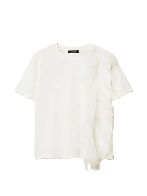 TWINSET regular fit T-shirt with tulle White 261AP2165