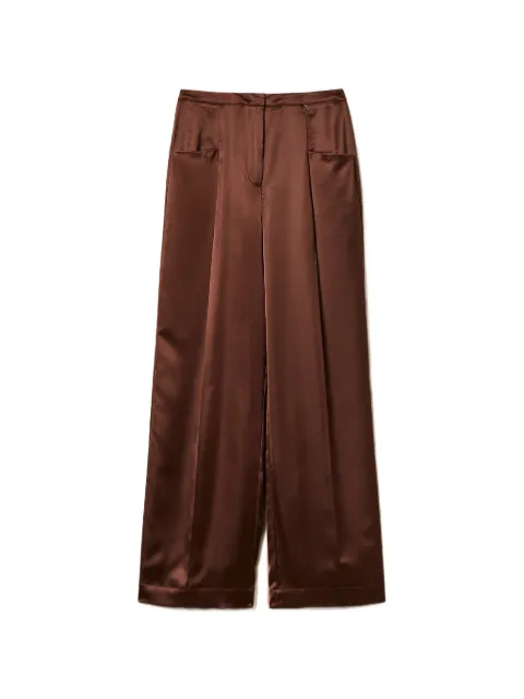 TWINSET satin palazzo trousers Brown 261AP2254