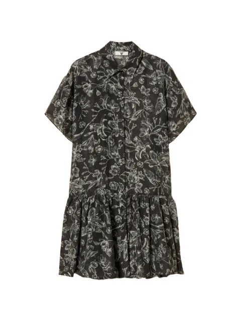 TWINSET short floral shirt dress Black 261LM2SGG