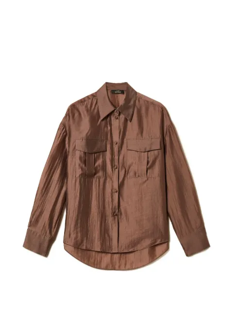 TWINSET voile shirt with pockets Brown 261AP2186