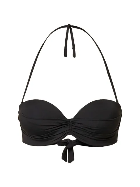 TWINSET Trompe l'oeil bandeau bikini top Black 261LBMV11