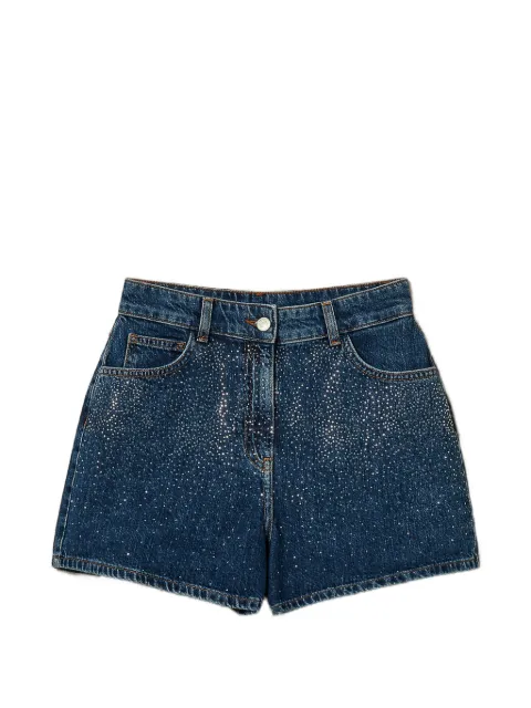 TWINSET denim shorts with rhinestones Blue 261AP2341