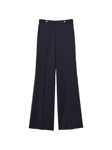 TWINSET wide leg trousers with pearl buttons Blue 261TP2144