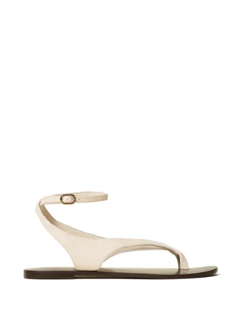 TWINSET flat leather thong sandals Neutrals 261TGT016