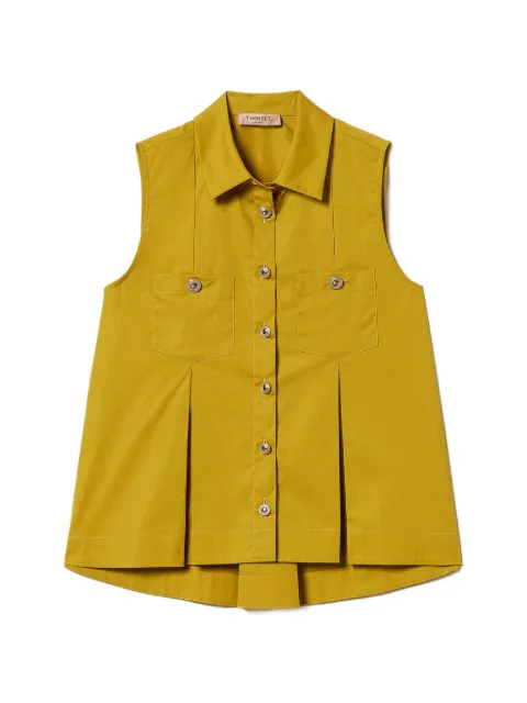 TWINSET poplin shirt with pockets Yellow 261TT2234
