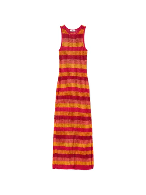 TWINSET striped knit midi dress Red 261LB3BAA