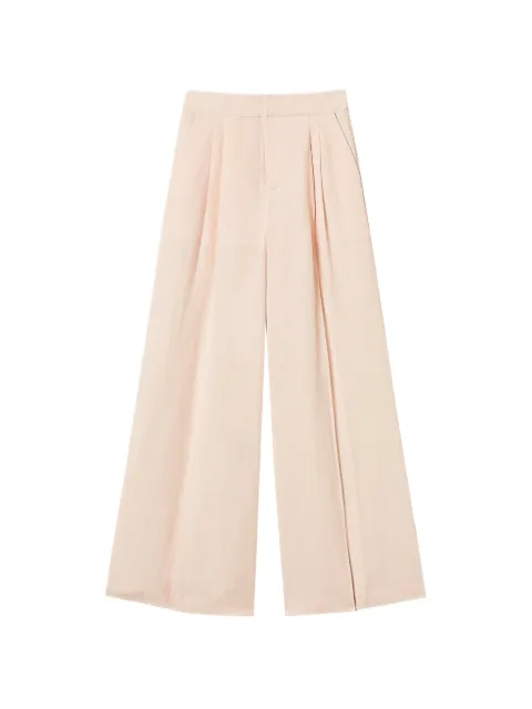 TWINSET linen blend wide-leg trousers Pink 261TT2552