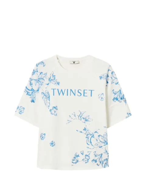 TWINSET floral-print T-shirt White 261LM2SDD