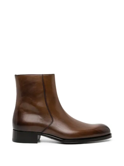 TOM FORD Edgar zipped boots Brown J1032LCL024P