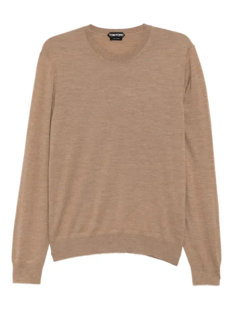 TOM FORD crew neck T-shirt Brown KCL077YMW103