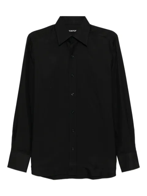 TOM FORD washed twill shirt Black HSBC01SUS03