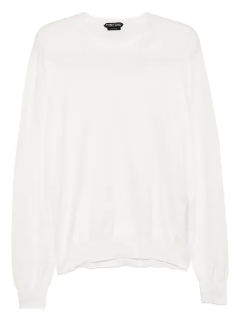 TOM FORD long-sleeves cotton T-shirt White KCL074YMC040