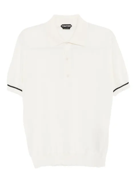 TOM FORD short-sleeve polo shirt Neutrals KPS032YMK112