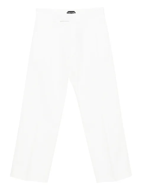 TOM FORD cotton wide-leg trousers White SWP003FMC282