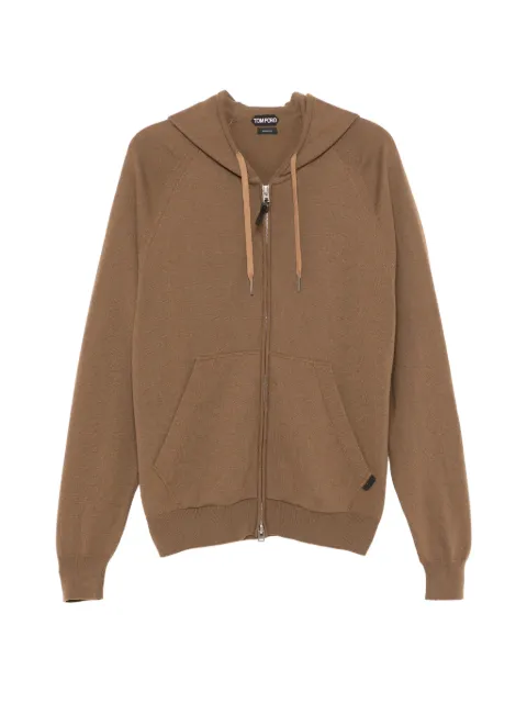 TOM FORD knitted hoodie Brown KDL021YMK110