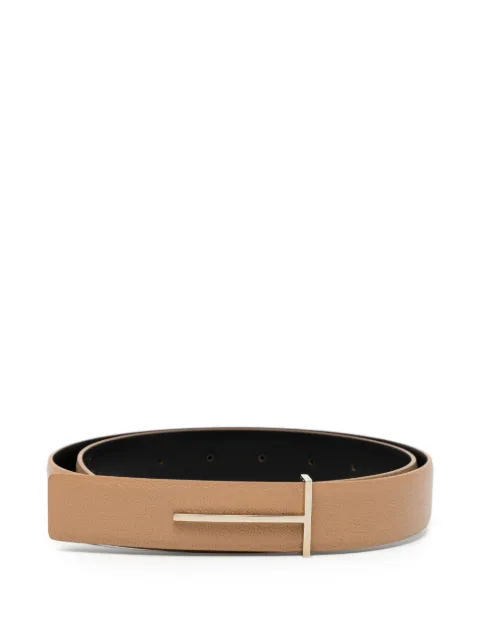 TOM FORD logo buckle belt Neutrals WB338LGO033P