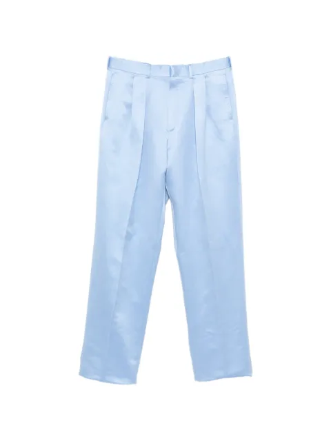 TOM FORD pleated textured trousers Blue PLMD01CSS25