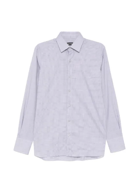 TOM FORD plaid shirt Grey HSBS01C0011