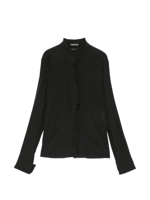 TOM FORD ruffle shirt Black CA3330FAX1703