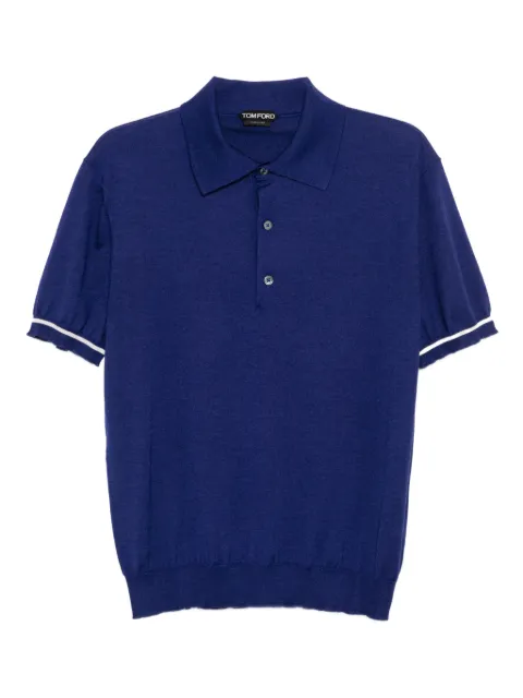 TOM FORD short-sleeve polo shirt Blue KPS032YMK112