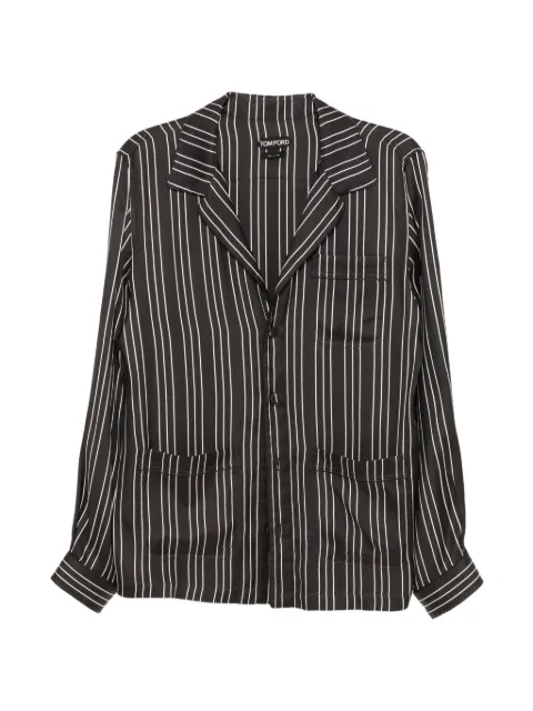 TOM FORD striped shirt Black CA3335FAX1711