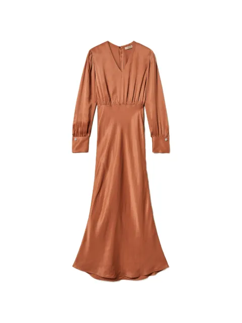 TWINSET long satin dress Brown 261TP2761