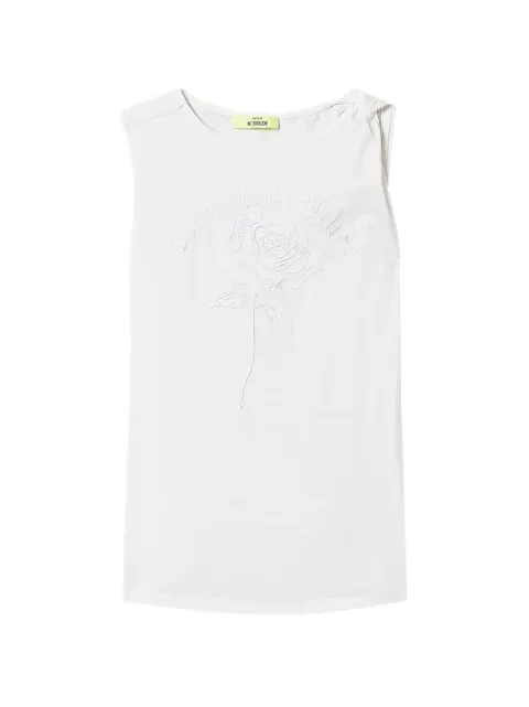TWINSET x Myfo top with rose embroidery White 261AQ2011