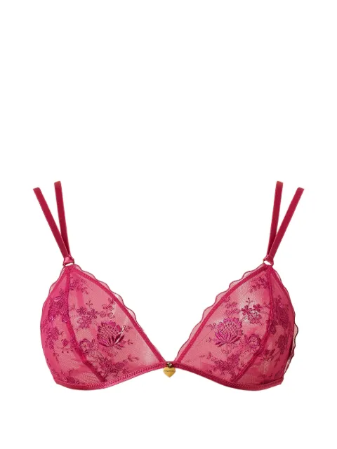 TWINSET floral tulle triangle bra Pink 261LL6D22