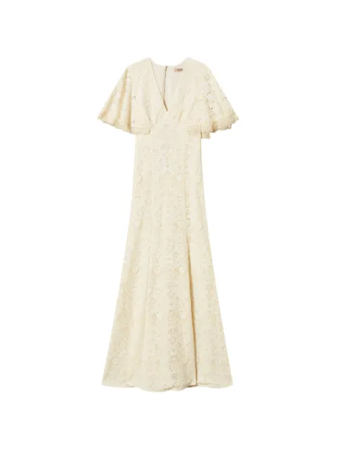 TWINSET long lace dress Neutrals 261TT2315