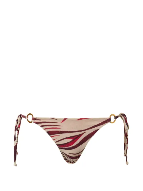 TWINSET brazilian bikini briefs with ties and print Neutrals 261LBMF78