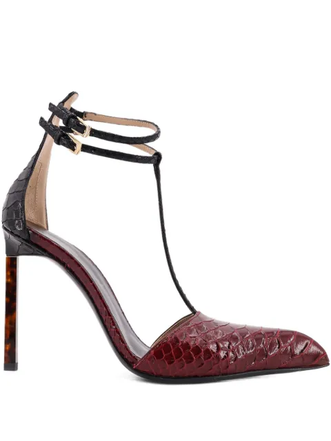 TOM FORD 90mm python-effect pumps Red W3763LCL516P3RN08