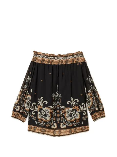 TWINSET printed georgette blouse Black 261LB2LAA