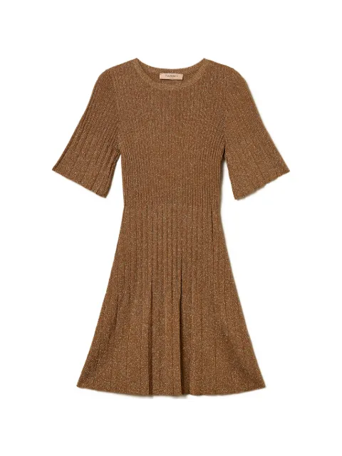 TWINSET lurex knitted dress Brown 261TP3040