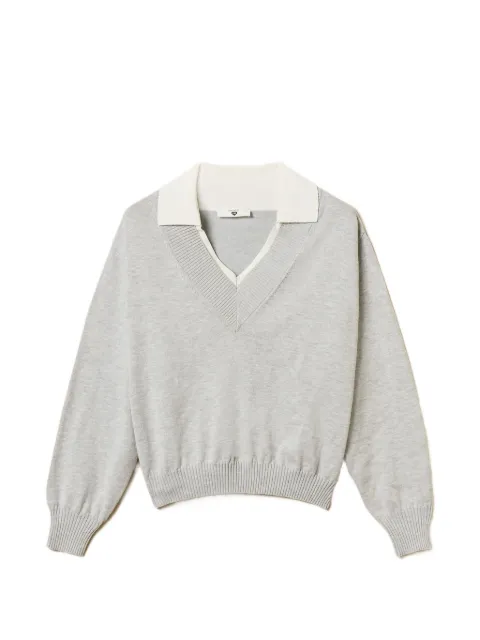 TWINSET wingtip-collar sweater Grey 261LL3MAA