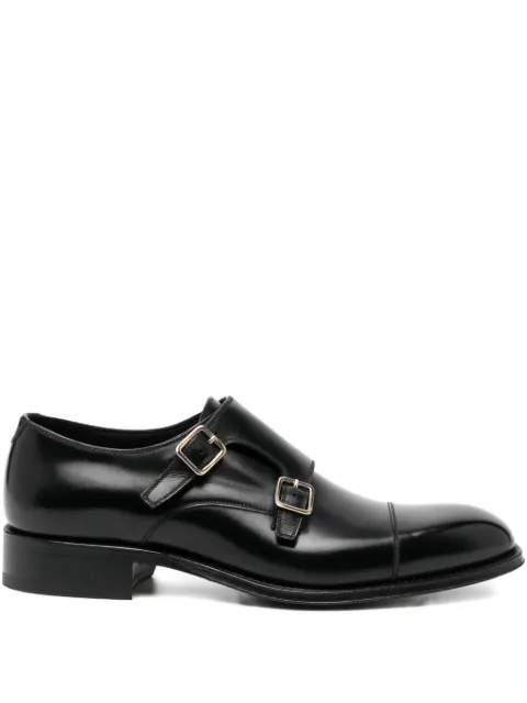 TOM FORD Claydmon leather monk shoes Black J1384LCL021P