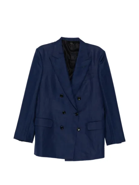 TOM FORD double-breasted blazer Blue JLNP02SLS03