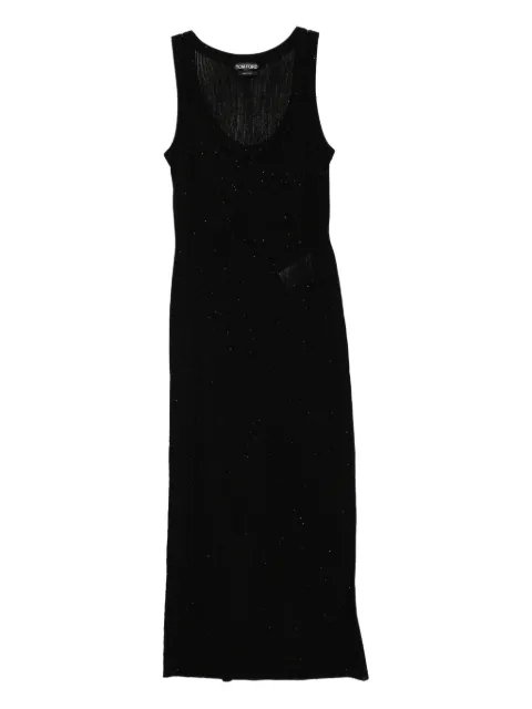 TOM FORD sequin-embellished ribbed dress Black ACK713YAE009