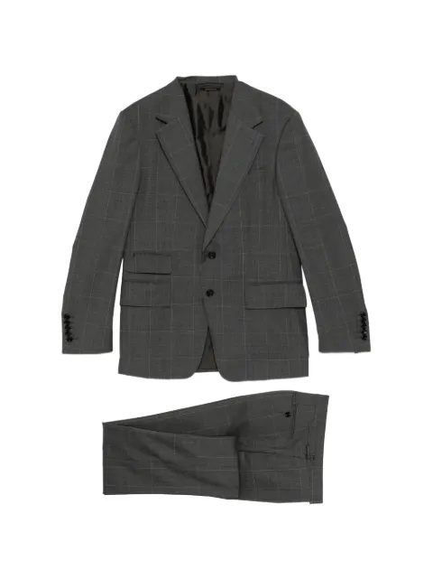 TOM FORD checked suit Grey 2LEN01W0112