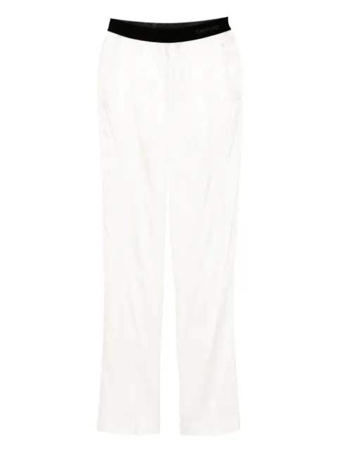 TOM FORD satin trousers White PAW683FAX881