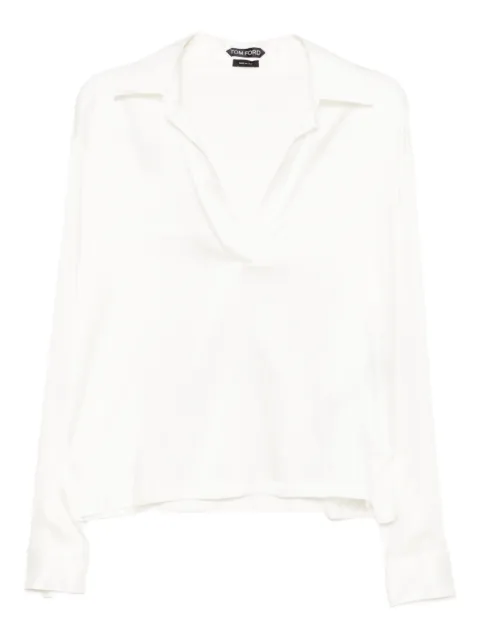 TOM FORD satin blouse White TS2144FAX881