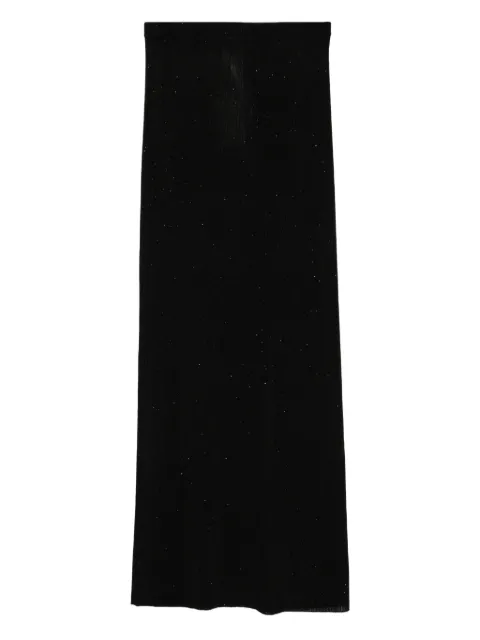 TOM FORD sequin-embellished ribbed skirt Black GCK254YAE009