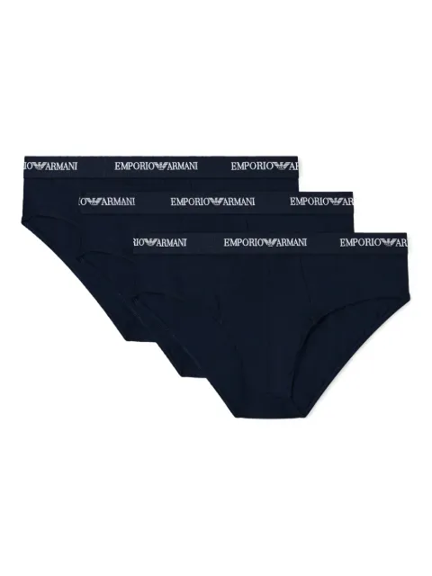 Emporio Armani logo-waistband briefs Blue EM000258AF14132MB139