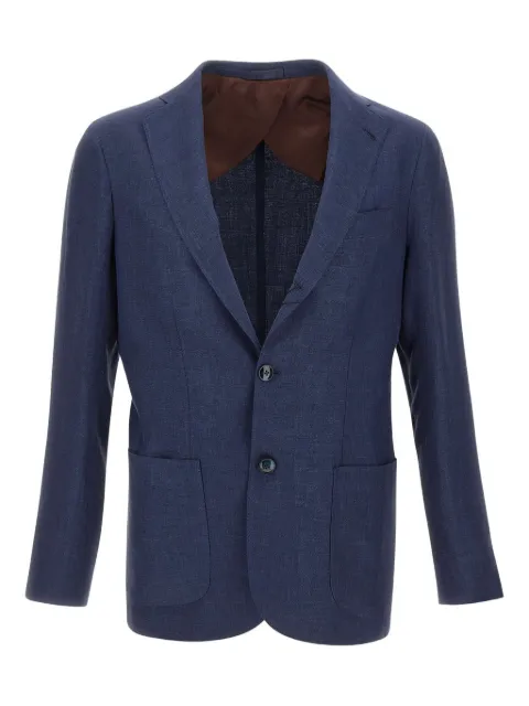 Barba Lello button-fastening blazer Blue 35028LELLO0003
