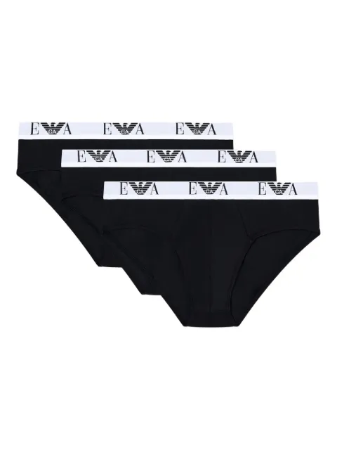 Emporio Armani logo-detailed briefs (pack of three) Black EM000258AF14131MC061